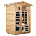 2-Person Outdoor Far Infrared Sauna – Solid Old Fir Wood | Bluetooth Audio | 120V