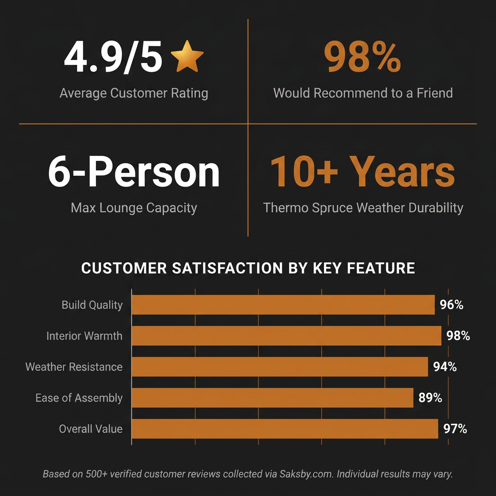 ThermaSol Nordic Misty Outdoor Lounge Medium Sauna Cabin (SAK57649) — Results & Stats