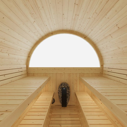 Vassa Finnish Barrel Sauna with WiFi Heater - Finnish Sauna Builders