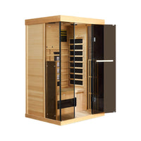 Infrared Sauna Built for Daily Wellness, 2000W Heat, Low EMF Design, Panoramic Glass View
