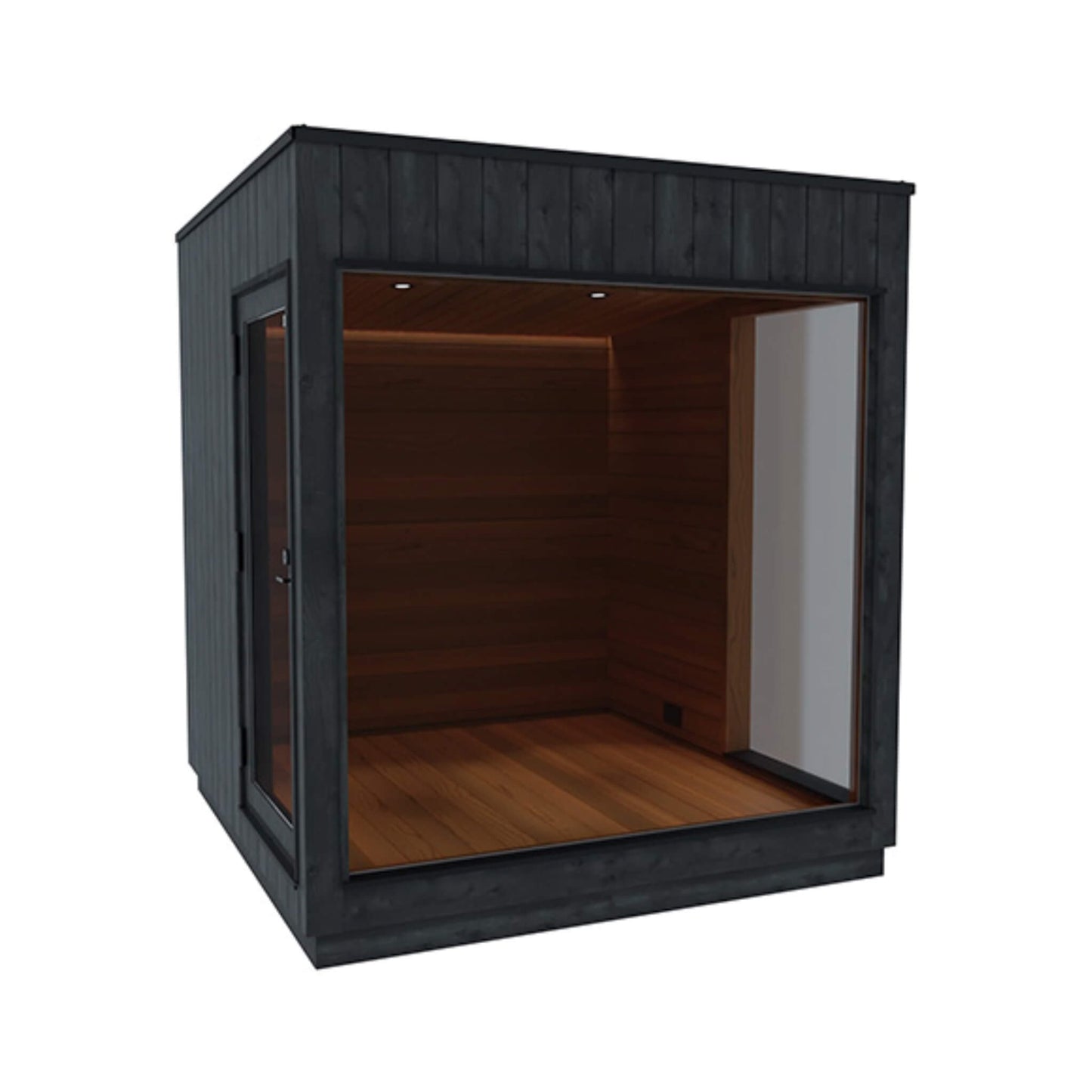 Outdoor Sauna Cabin Designed for Backyard Wellness, Scandinavian Style, Weather-Resistant, Modular Design